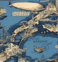 Old Map of Bermuda Islands 1930 Wall Map Print Vintage Map | Vintage Map Wall Art Print