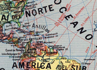 Vintage World Map 1929 Two Hemispheres  | World Map Gift World Map Print | Vintage World Map | World Map Wall Art | Large Map Print