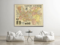 Old Map of Pittsburgh Allegheny 1898 Vintage Map | Vintage Map Wall Art Print