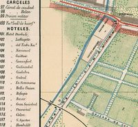 Old Map of Mexico City 1886 Vintage Map | Vintage Map Wall Art Print