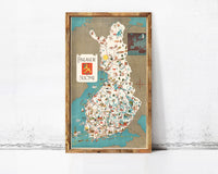 Old Map of Finland Suomi Vintage Map of Finland | Vintage Map Wall Art Print