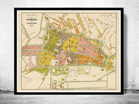 Old Map of Utrecht The Netherlands 1879 Vintage Map | Vintage Poster Wall Art Print | Wall Map Print | Old Map Print | Map Gift