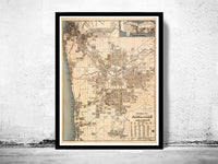 Old Map of Adelaide Australia 1920 Vintage Map | Vintage Poster Wall Art Print | Wall Map Print | Old Map Print | Map Gift