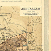 Old Map of Palestine and Jerusalem 1920 Vintage Map Gift | Vintage Poster Wall Art Print | Wall Map Print | Old Map Print | Map Gift