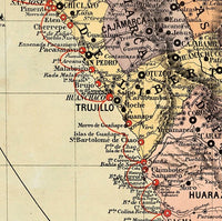 Old map of Peru Lima 1871 Vintage Map | Vintage Poster Wall Art Print | Wall Map Print | Old Map Print | Map Gift | Anniversary gift