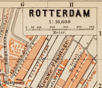 Old Map of Rotterdam Netherlands 1891 Vintage Map | Vintage Poster Wall Art Print | Wall Map Print | Old Map Print | Map Gift