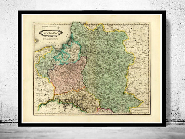 Old Map of Poland 1831 Vintage Map | Vintage Poster Wall Art Print | Wall Map Print | Old Map Print | Map Gift | Anniversary gift