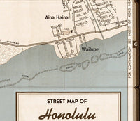 Old Map of Honolulu Hawaii Vintage Map | Vintage Poster Wall Art Print | Wall Map Print | Old Map Print | Map Gift | Anniversary gift