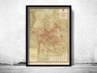 Old Map of Rome Italy 1891 | Vintage Poster Wall Art Print | Wall Map Print | Old Map Print | Map Gift | Anniversary gift