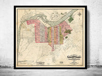 Old Map of Louisville Kentucky 1898 Vintage Map | Vintage Poster Wall Art Print | Wall Map Print | Old Map Print | Map Gift