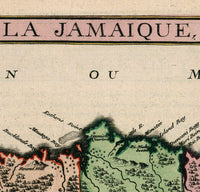 Old Map of Jamaica 1705 Vintage Map of Jamaica | Vintage Poster Wall Art Print | Wall Map Print | Old Map Print | Map Gift