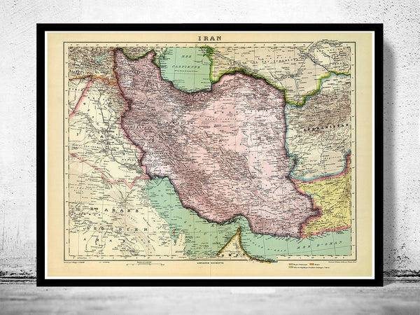 Old Map of Iran 1931 Vintage Map | Vintage Poster Wall Art Print | Wall Map Print | Old Map Print | Map Gift | Anniversary gift