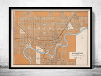 Old Map of Edmonton Canada 1915 Vintage Map | Vintage Poster Wall Art Print | Wall Map Print | Old Map Print | Map Gift | Anniversary gift