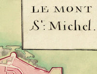 Old Map of Mont St Michel France 1700 Vintage Map | Vintage Poster Wall Art Print | Wall Map Print | Old Map Print | Map Gift