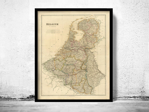 Vintage Map of Belgium Old Map 1832 | Vintage Poster Wall Art Print | Wall Map Print | Old Map Print | Map Gift | Anniversary gift