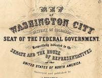 Old Map Washington DC City Plan 1857 | Vintage Poster Wall Art Print | Wall Map Print | Old Map Print | Map Gift | Anniversary gift