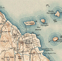 Old Map of Mount Desert Island Maine 1896 Vintage Map | Vintage Poster Wall Art Print | Wall Map Print | Old Map Print | Map Gift