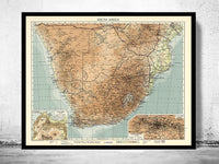 Old Map of South Africa Africa du Sud Vintage Map | Vintage Poster Wall Art Print | Wall Map Print | Old Map Print | Map Gift