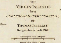 Old Map of Virgin Islands 1775 Vintage Map | Vintage Poster Wall Art Print | Wall Map Print | Old Map Print | Map Gift | Anniversary gift