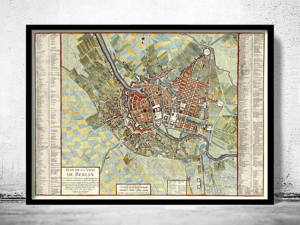 Old Map of Berlin, Germany 1760 | Vintage Poster Wall Art Print | Wall Map Print | Old Map Print | Map Gift | Anniversary gift