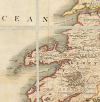 Vintage Map of Ireland 1797 Beautiful Old Map of Ireland | Vintage Poster Wall Art Print | Wall Map Print | Old Map Print | Map Gift