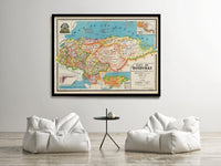 Old Map of Honduras 1929 Vintage Map | Vintage Poster Wall Art Print | Wall Map Print | Old Map Print | Map Gift | Anniversary gift