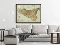 Old Map of Sicily Sicilia Italy 1891 Vintage Map | Vintage Poster Wall Art Print | Wall Map Print | Old Map Print | Map Gift