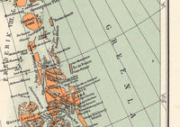 Old Map of Greenland Groenland 1929 Vintage Map | Vintage Poster Wall Art Print | Wall Map Print | Old Map Print | Map Gift