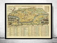 Old Map of Rome Italy 1719 Vintage Map of Rome | Vintage Poster Wall Art Print | Wall Map Print | Old Map Print | Map Gift