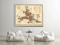 Old Map of Siena Italy 1840 Siena Italia Vintage Map | Vintage Poster Wall Art Print | Wall Map Print | Old Map Print | Map Gift