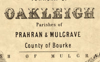 Old Map of Oakleigh Australia 1883 Vintage Map | Vintage Poster Wall Art Print | Wall Map Print | Old Map Print | Map Gift