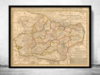 Old Map of Transylvania Romania 1708 Vintage Map | Vintage Poster Wall Art Print | Wall Map Print | Old Map Print | Map Gift