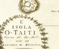 Old Tahiti French Polynesia Map 1798 Vintage Map | Vintage Poster Wall Art Print | Wall Map Print | Old Map Print | Map Gift