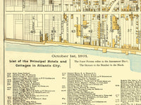 Old map old Atlantic City New Jersey 1891 Vintage Map | Vintage Poster Wall Art Print | Wall Map Print | Old Map Print | Map Gift