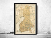 Old Map of Finland 1930 Vintage Map of Finland | Vintage Poster Wall Art Print | Wall Map Print | Old Map Print | Map Gift