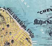 Old Map of San Francisco 1912 The Chevalier Map of San Francisco Vintage Map | Vintage Poster Wall Art Print | Wall Map Print | | Map Gift