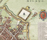 Old Map of Milan Milano, Italia 1700 Antique Vintage Map Italy engraving | Vintage Poster Wall Art Print | Wall Map Print | Old Map Print