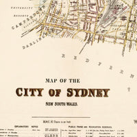 Old Map of Sydney Australia 1895 Vintage Map of Sydney | Vintage Poster Wall Art Print | Wall Map Print | Old Map Print | Map Gift