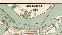 Old Map of Amsterdam Netherlands 1882 Vintage Map | Vintage Poster Wall Art Print | Wall Map Print | Old Map Print | Map Gift