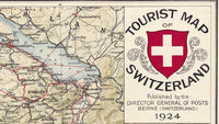 Old Map of Switzerland 1924 Vintage Map Switzerland Gift | Vintage Poster Wall Art Print | Wall Map Print | Old Map Print | Map Gift