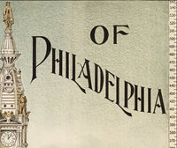 Skyscrapers of Philadelphia Architecture 1898, United States | Vintage Poster Wall Art Print | | Map Gift | Anniversary gift