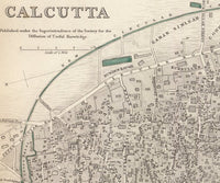 Old Map of Calcutta Kolkata India 1842 Vintage Map | Vintage Poster Wall Art Print | Wall Map Print | Old Map Print | Map Gift