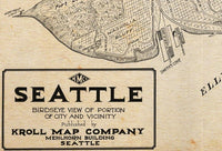 Old Map of Seattle Washington 1925 Vintage Map | Vintage Poster Wall Art Print | Wall Map Print | Old Map Print | Map Gift