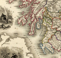 Old Map of Scotland 1851 Vintage Look Vintage Map | Vintage Poster Wall Art Print | Wall Map Print | Old Map Print | Map Gift