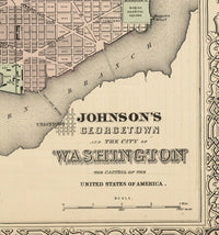 Old Map Washington DC 1864 Vintage Map | Vintage Poster Wall Art Print | Wall Map Print | Old Map Print | Map Gift | Anniversary gift