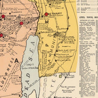 Old Map of Palestine Jesus 1905 Religious Vintage Map of Palestine | Vintage Poster Wall Art Print | Wall Map Print | Old Map Print