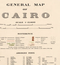 Old Map of Cairo Egypt 1920 | Vintage Poster Wall Art Print | Wall Map Print | Old Map Print | Map Gift | Anniversary gift