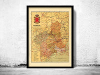 Old Map of Murcia Region 1900 Spain Vintage Map | Vintage Poster Wall Art Print | Wall Map Print | Old Map Print | Map Gift