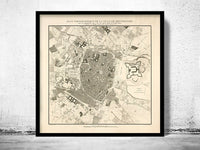 Old Map of Montpellier France 1834 Vintage Map | Vintage Poster Wall Art Print | Wall Map Print | Old Map Print | Map Gift