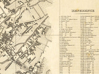 Old Map of Manchester City 1824 Vintage Map | Vintage Poster Wall Art Print | Wall Map Print | Old Map Print | Map Gift | Anniversary gift